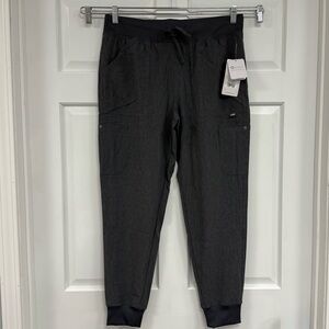 NWT Cherokee Certainty Anti- Microbial Scrub Pants M Gray Jogger Style Scrubs